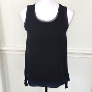 Simply Vera Vera Wang Quiet Luxury Classic‎ Black Shell Tank Top XS